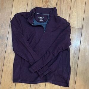 Orvis Deep Purple Quarter-Zip Sweater